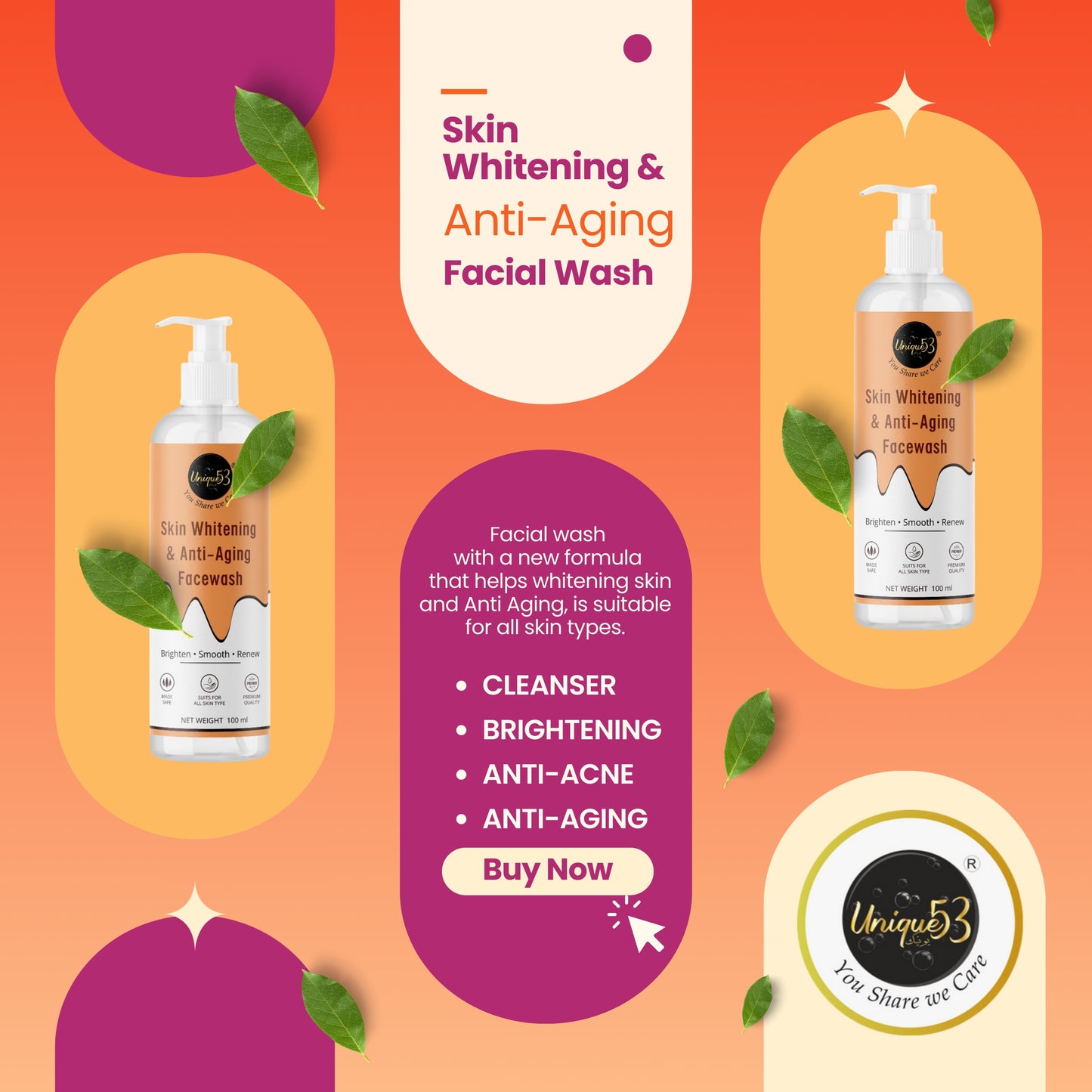 Skin Whitening Anti-Aging Face Was